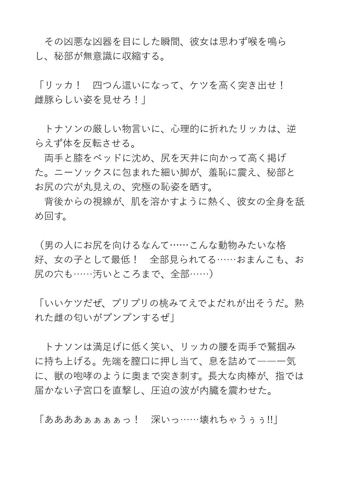 少女リッカの肉便器性奴○育成記録2