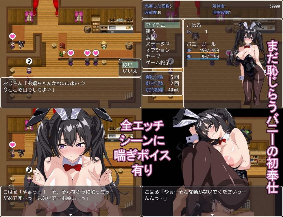 売春バニーの快楽堕ちRPG 徐々に淫欲に堕ちるバニー