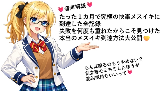 音声解説 たった1カ月で究極の快楽メスイキに到達した全記録を大公開 失敗を何度も重ねたからこそ見つけた本当のメスイキ到達方法大公開！