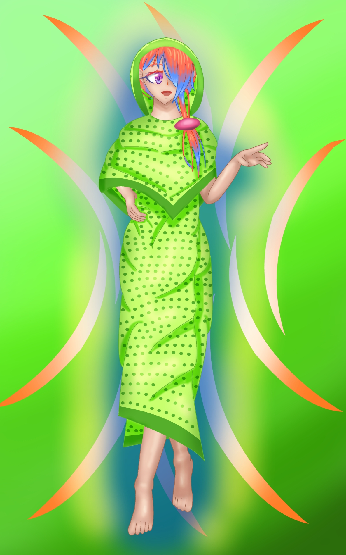 立ち絵素材34表情差分20種全裸衣装差分つきカンガ東アフリカの民族衣装