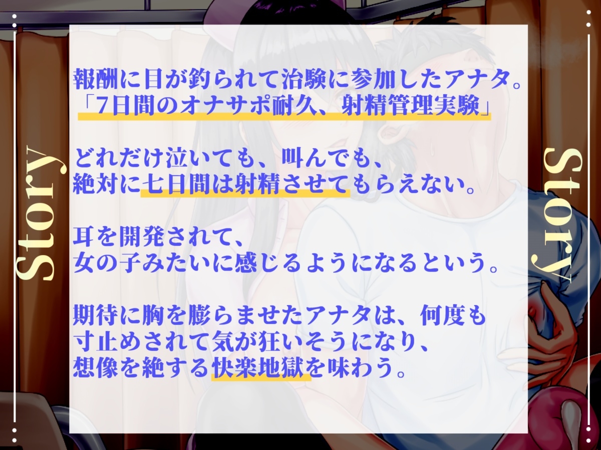 【115分、25000文字超台本】搾精病棟「7日間の射精管理実験」 ドスケベ淫乱看護師さんに耳元で囁かれながら、カリカリ乳首責め&限界までカウントダウン寸止め射精
