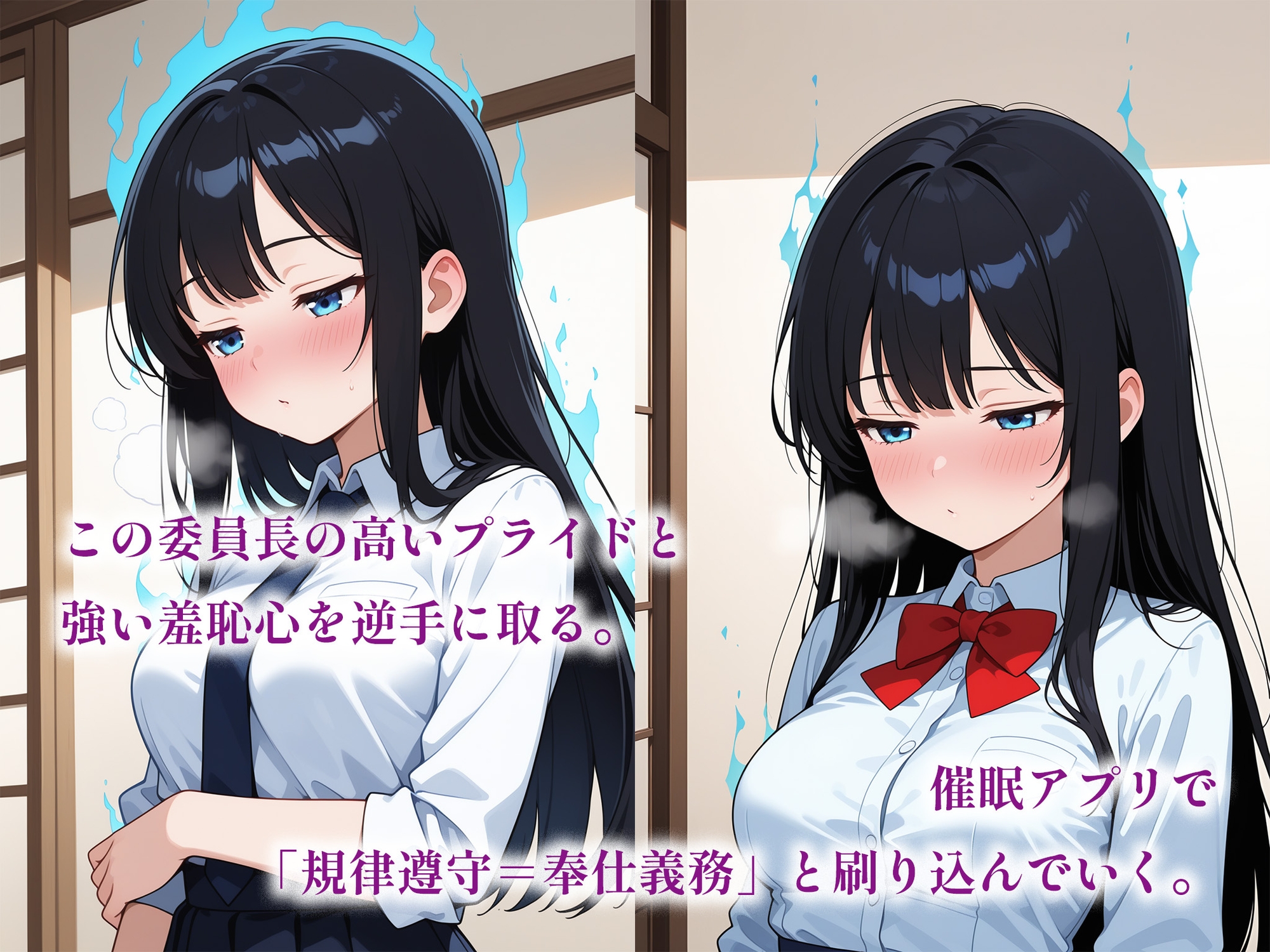 催○アプリで堕ちる優等生風紀委員 ～規律と羞恥が育む奉仕快感堕ち～