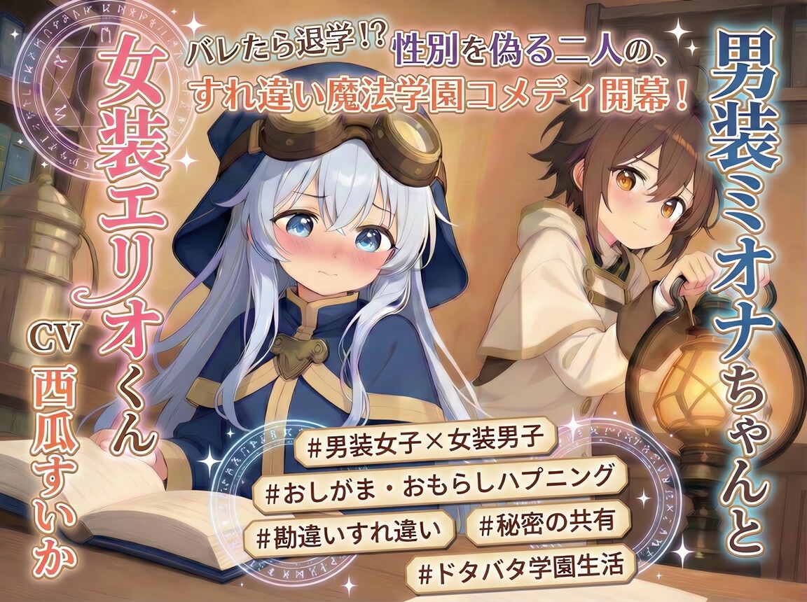 【おしがま × 叙述トリック】男装ミオナちゃんと女装エリオくん