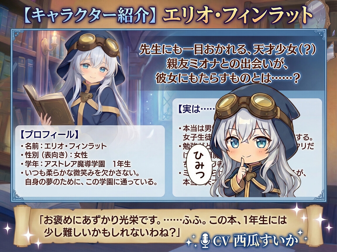 【おしがま × 叙述トリック】男装ミオナちゃんと女装エリオくん