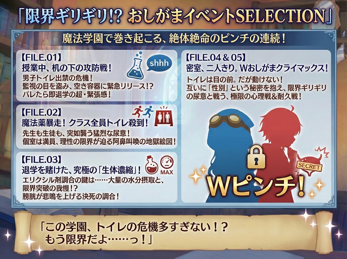 【おしがま × 叙述トリック】男装ミオナちゃんと女装エリオくん