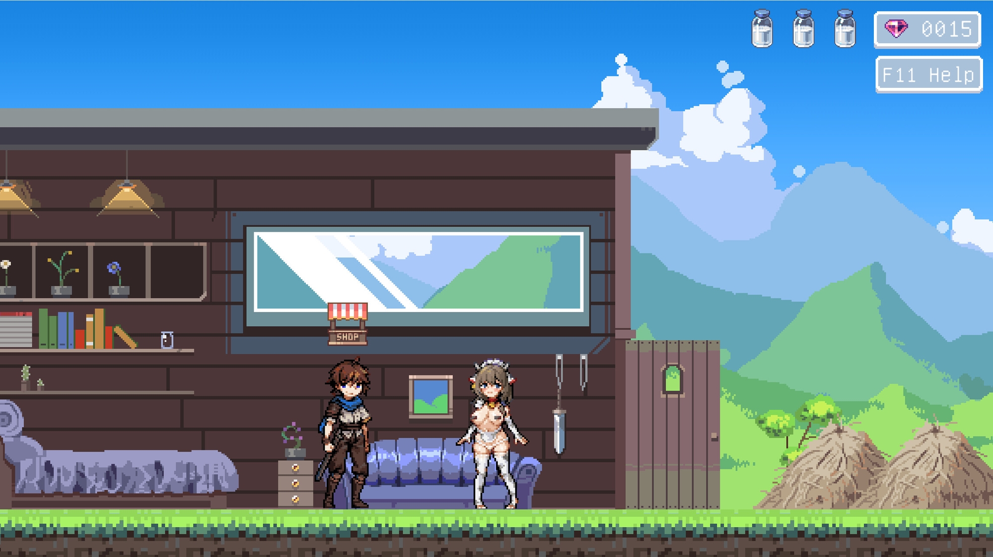 牛娘ミルフィの淫欲トラップ調教~触手×媚薬×拘束で絶頂搾り!~