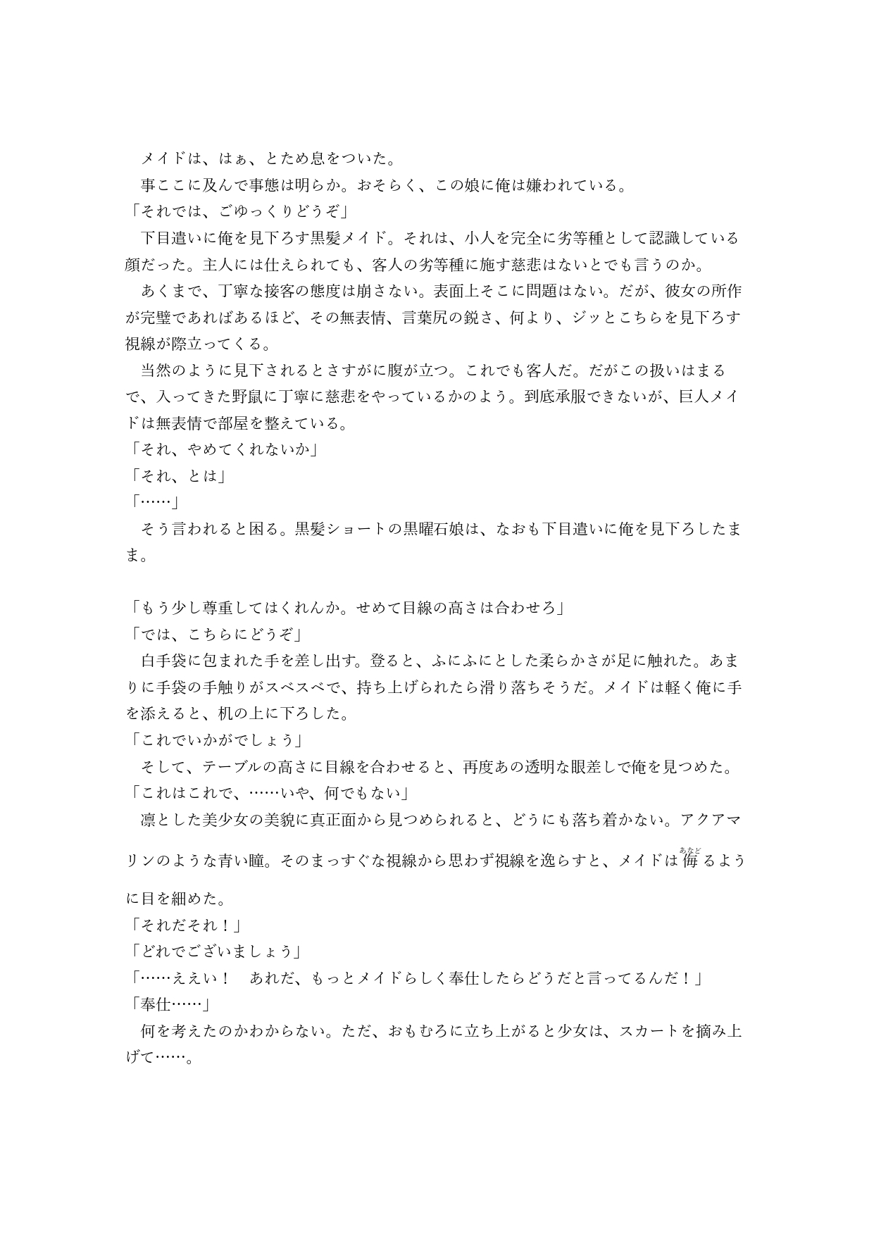 黒曜石メイドのお戯れ