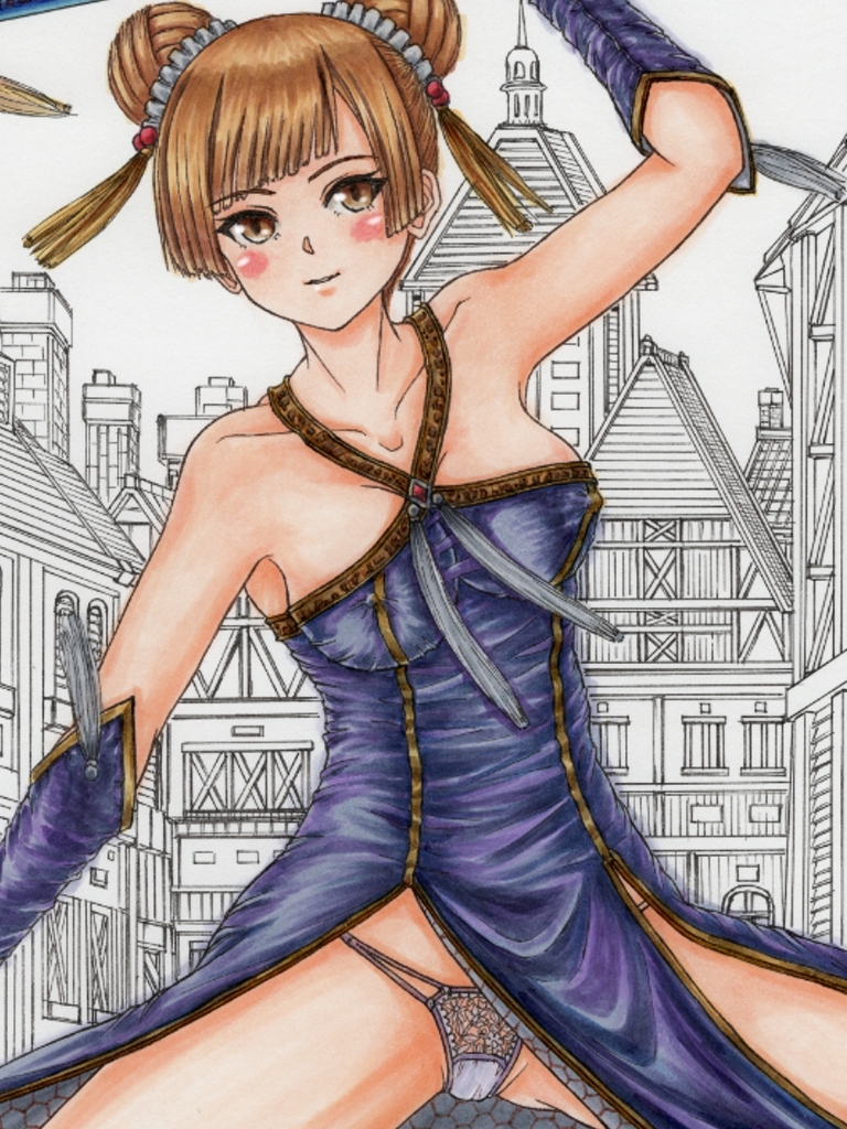 葬送のフリー〇ン、ゲストキャラのイラスト。アナログのコピック系作品(ユーベ〇、フェル〇、ラビー〇&カン〇、ラオフェ〇、ゼーリ〇)