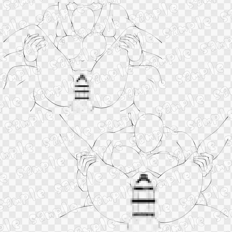 線画素材集[手]72