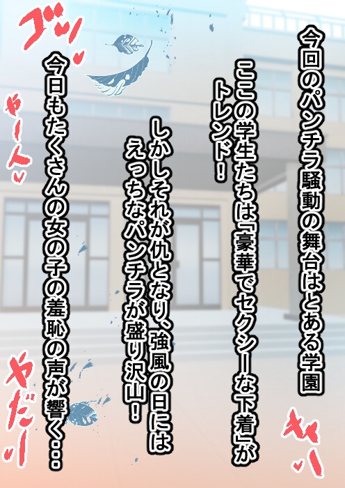 豪華仕様ぱんつだらけの風パンチラ学園