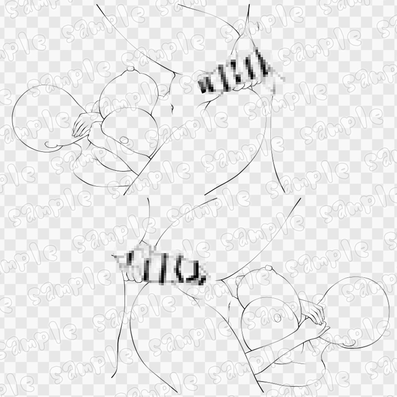 線画素材集[手]73