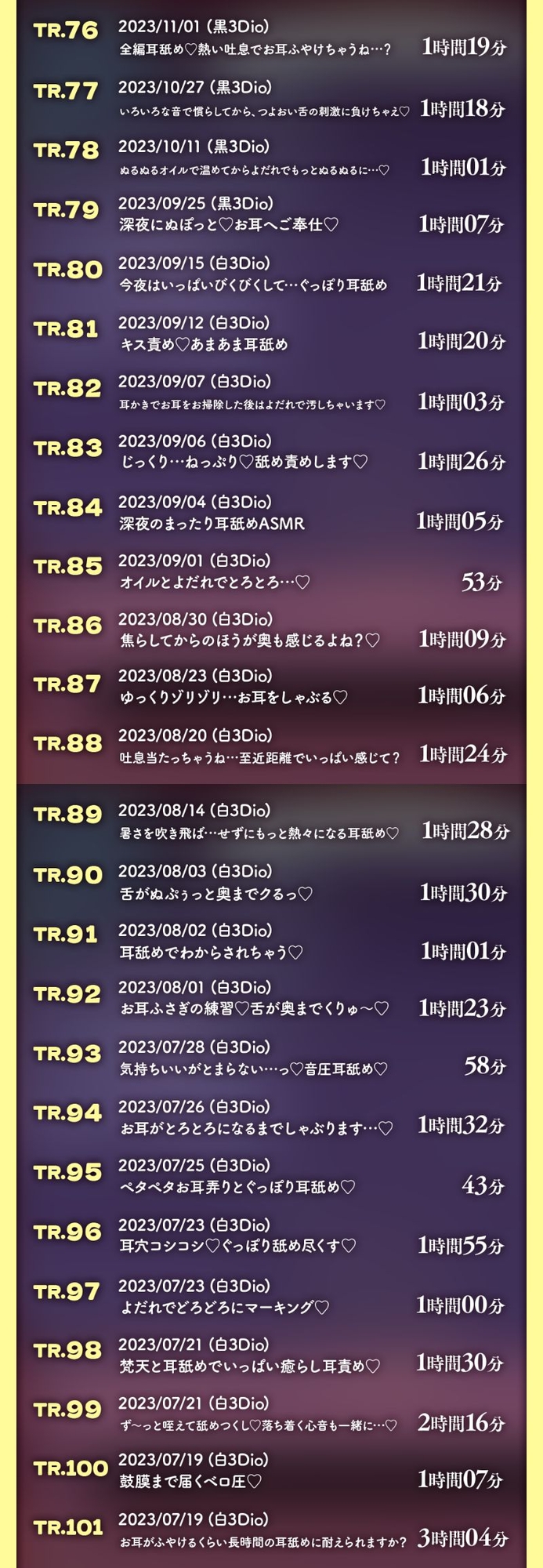 《総再生時間180時間》ひなみ桜花の耳舐めアーカイブ《耳舐めASMR》