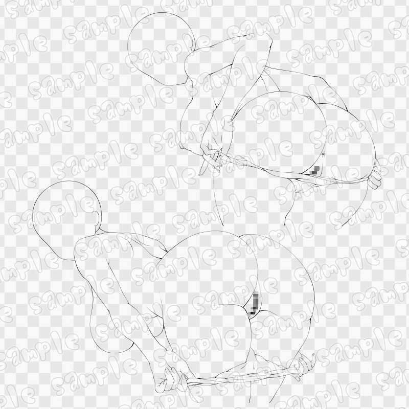 線画素材集[手]75