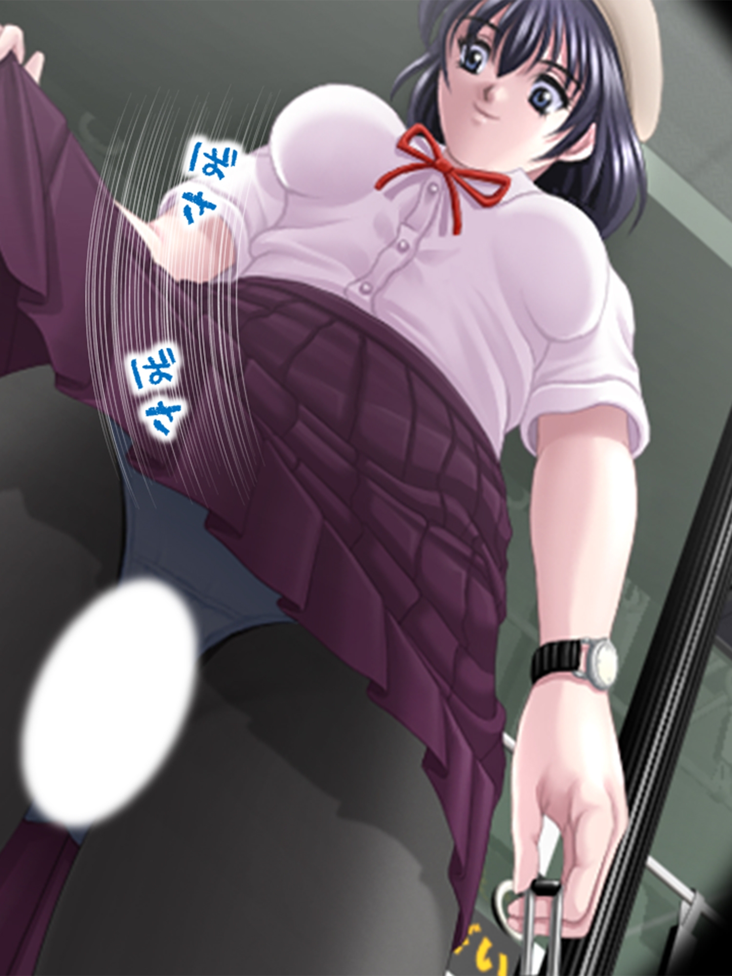 バスの中で逃げ場を失ったJKを無理矢理…