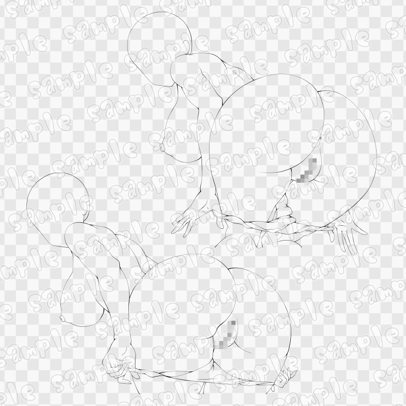 線画素材集[手]76