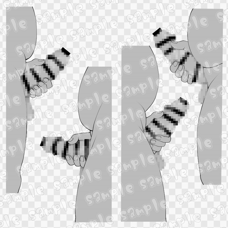 線画素材集[手]77