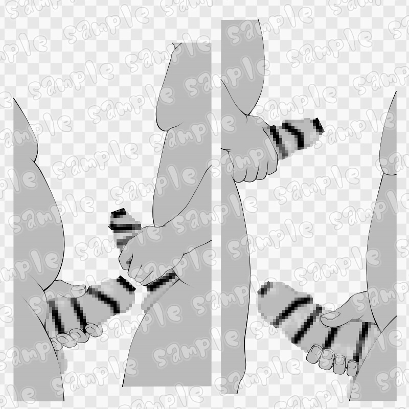 線画素材集[手]78