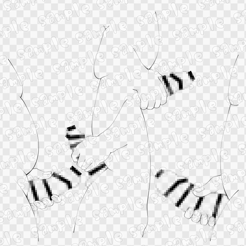 線画素材集[手]78