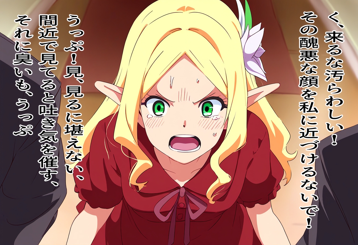 エルフ至上主義お嬢様の絶望人間交尾
