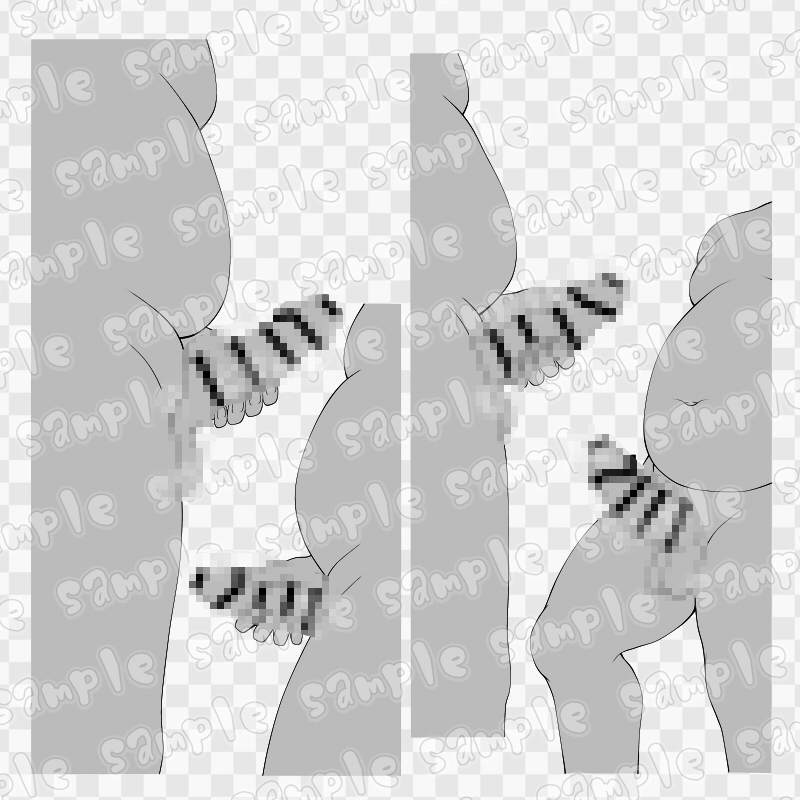 線画素材集[手]79