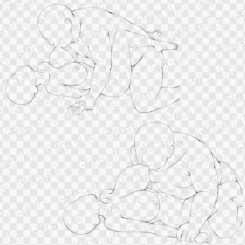 線画素材集[手]81