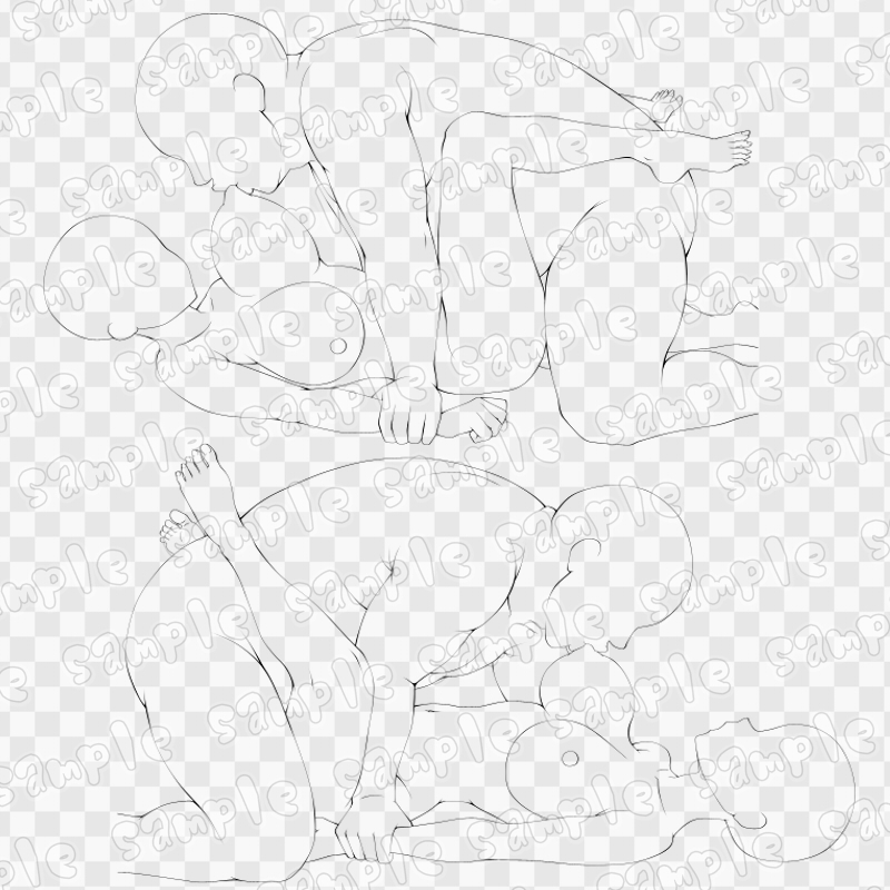 線画素材集[手]82