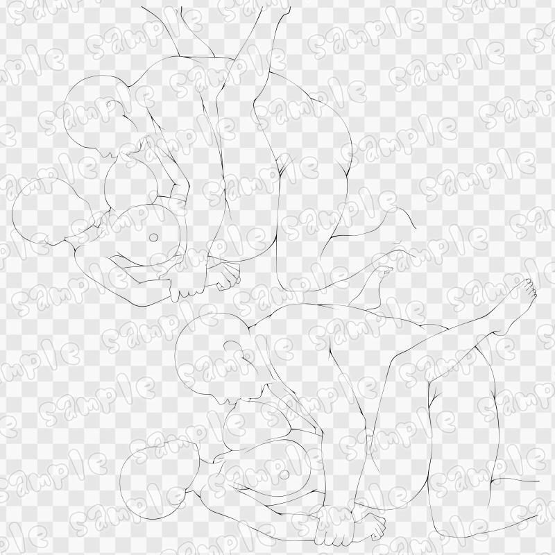 線画素材集[手]83