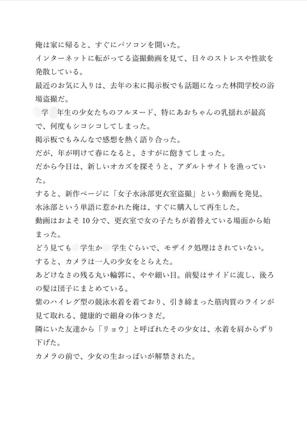 水泳大会更衣室の盗撮動画が流出〜女子〇学生の生着替えと全裸おしっこ〜