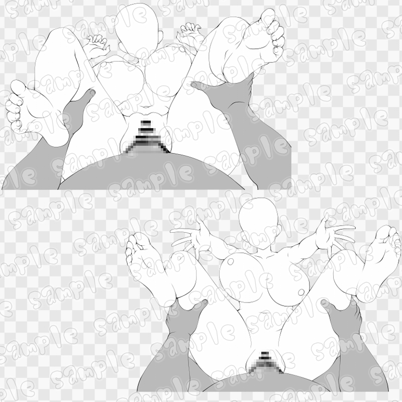 線画素材集[手]84