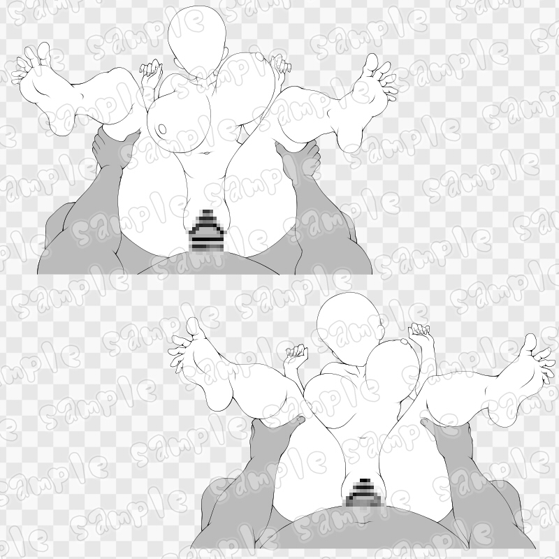 線画素材集[手]85