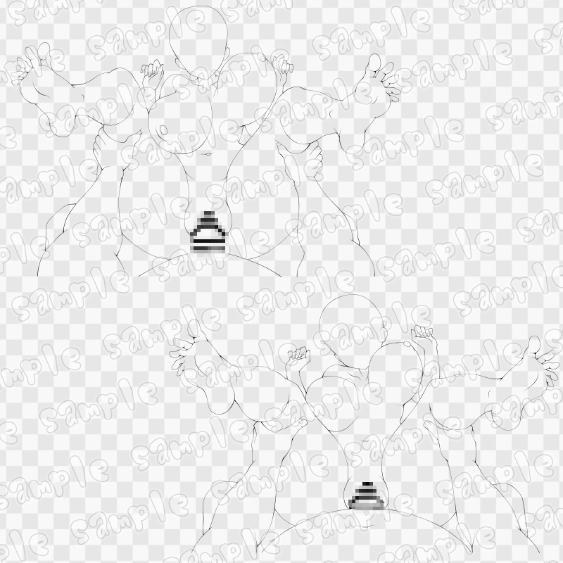 線画素材集[手]85