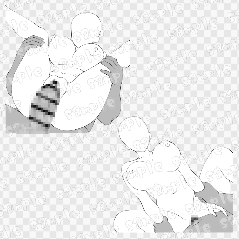 線画素材集[手]86