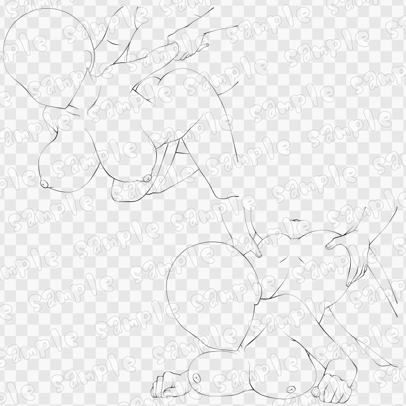 線画素材集[手]87