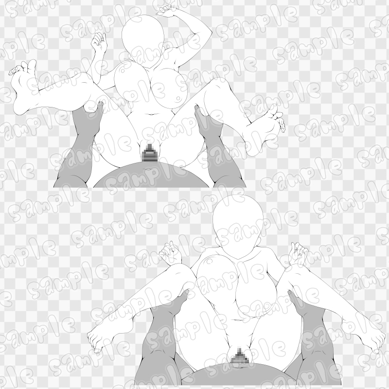 線画素材集[手]91