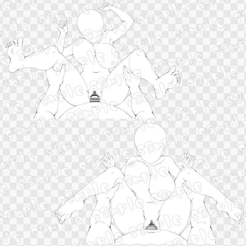 線画素材集[手]91