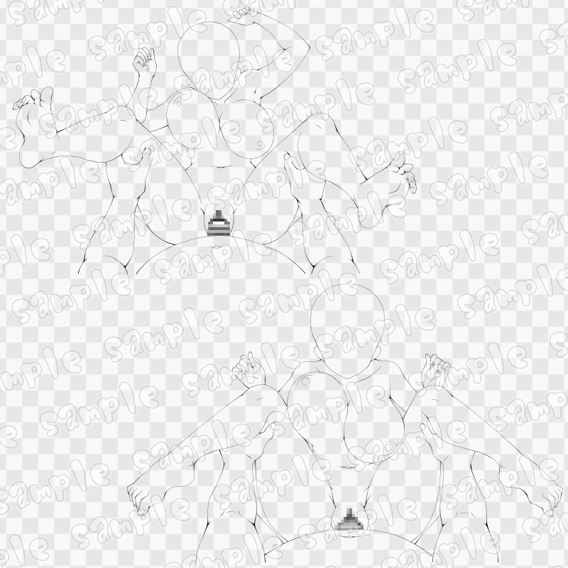 線画素材集[手]91