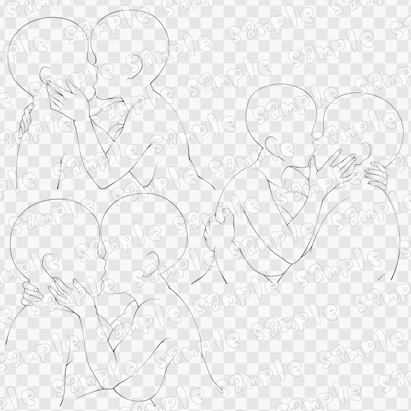 線画素材集[手]94