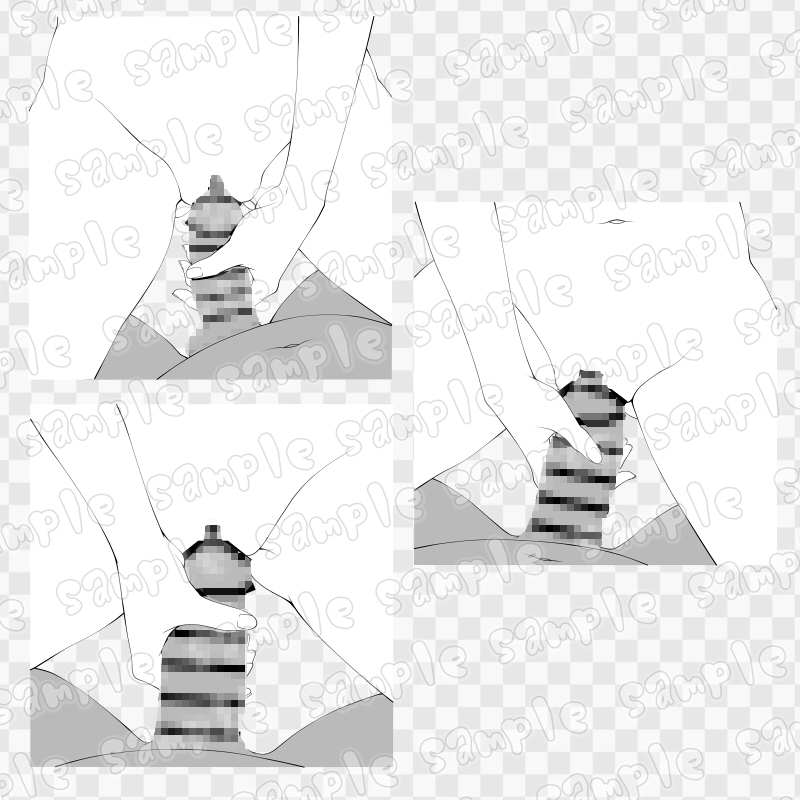 線画素材集[手]95