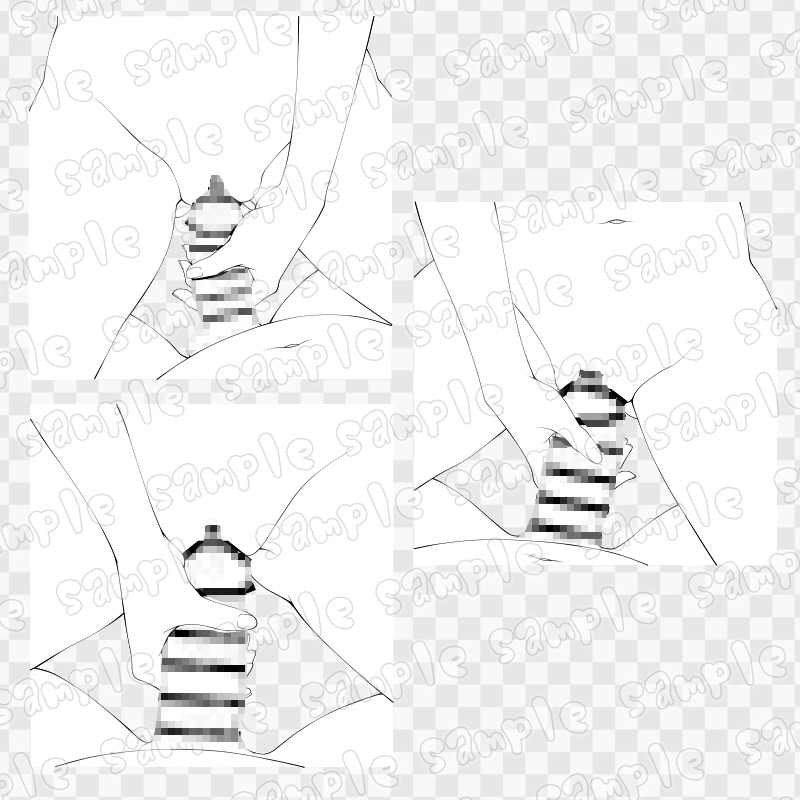 線画素材集[手]95