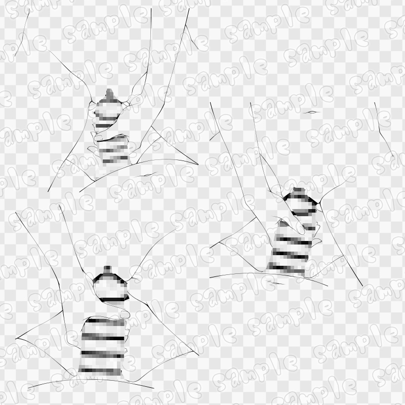 線画素材集[手]95