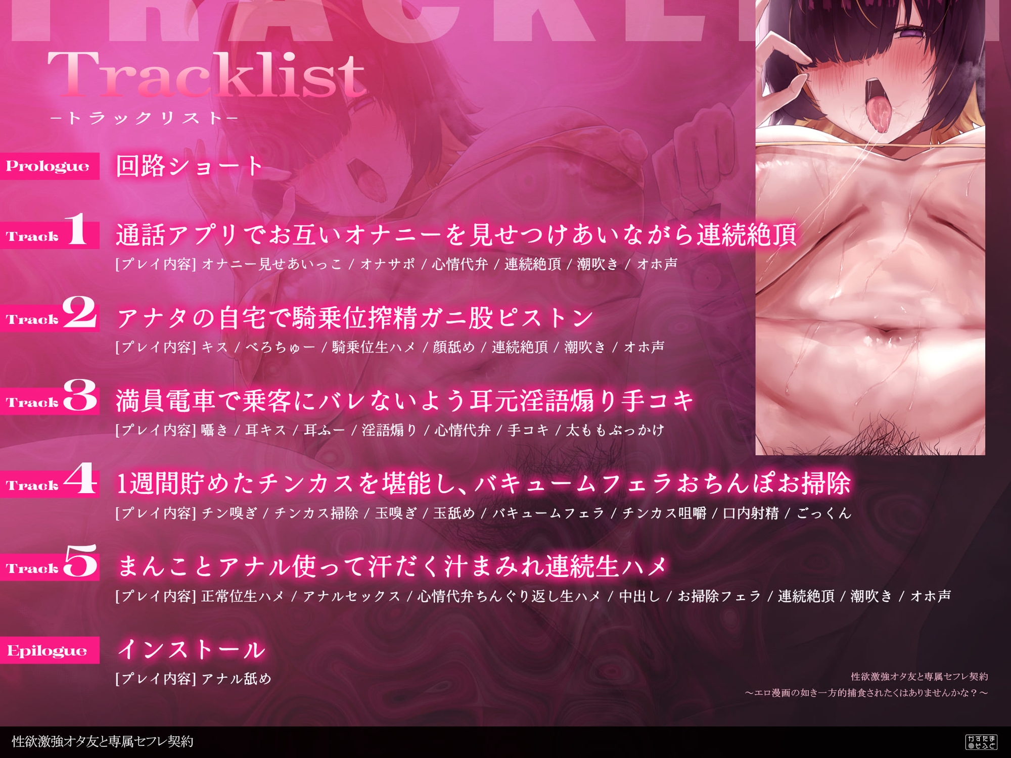 【ぬちゃぬちゃフォーリー/ドスケベ差分イラスト】性欲激強オタ友と専属セフレ契約～エロ漫画の如きケダモノ交尾したくはありませんかな?～【KU100】