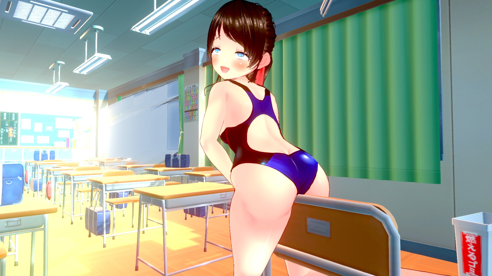 【3Dループアニメ】ジ〇ニア水泳部みうのオナサポ