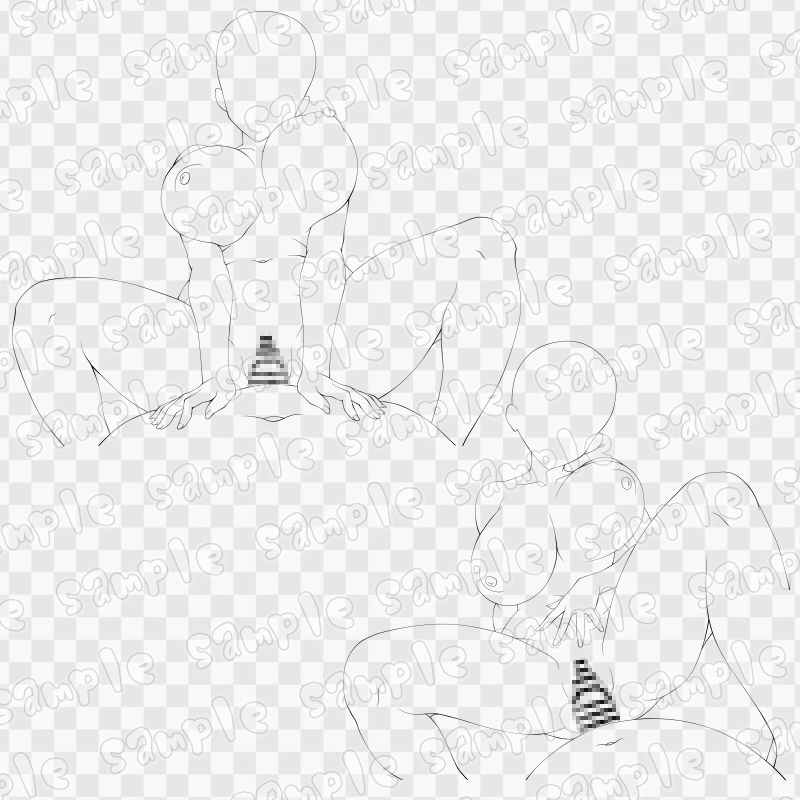 線画素材集[手]98