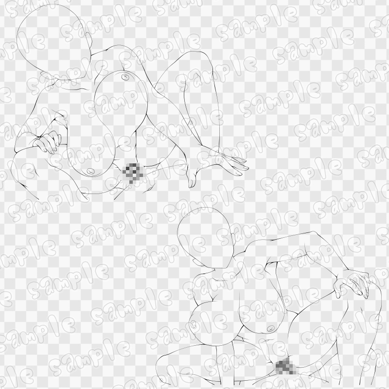 線画素材集[手]100