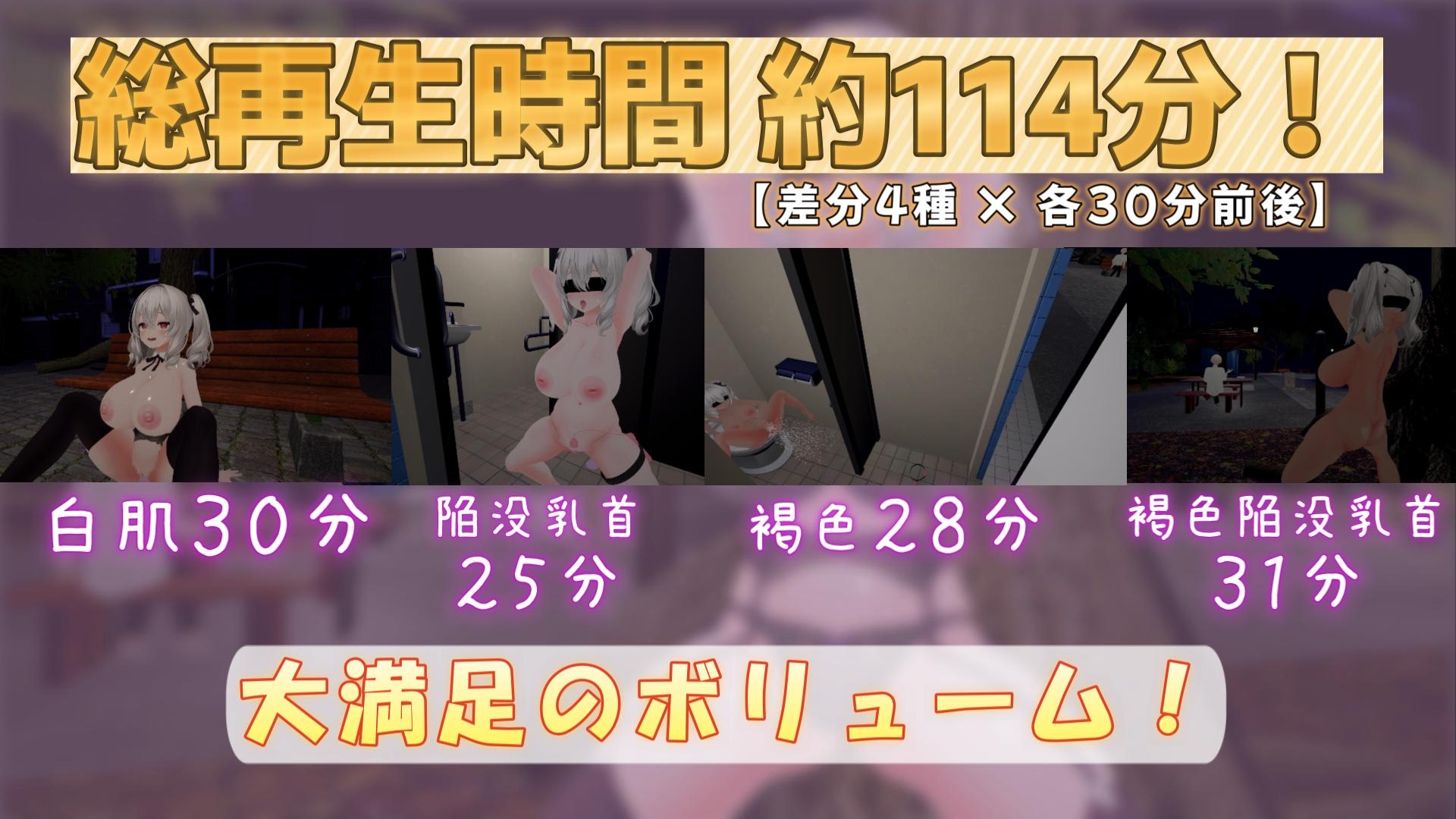 【全編3DCG】夜の公園で爆乳少女が絶頂オナニー