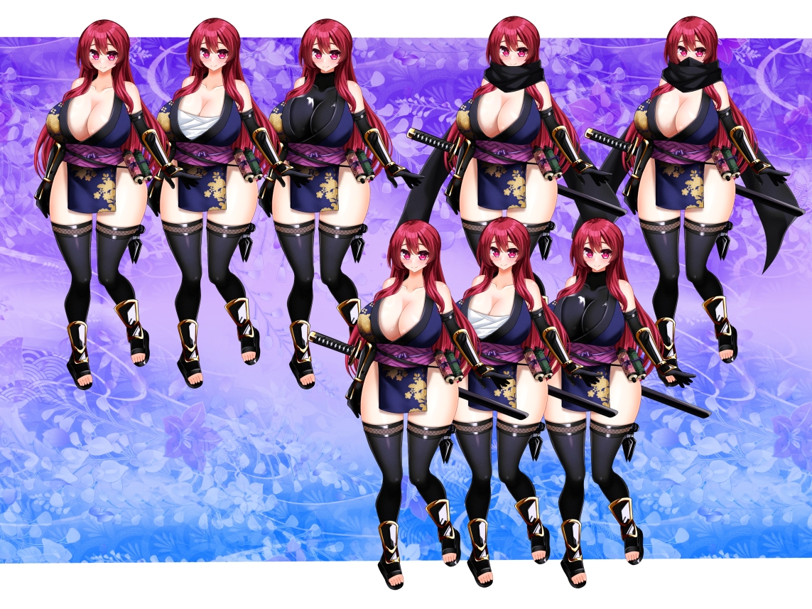 立ち絵素材 くのいちHCGセット