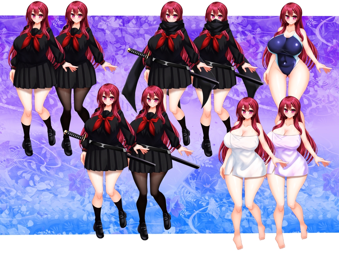 立ち絵素材 くのいちHCGセット