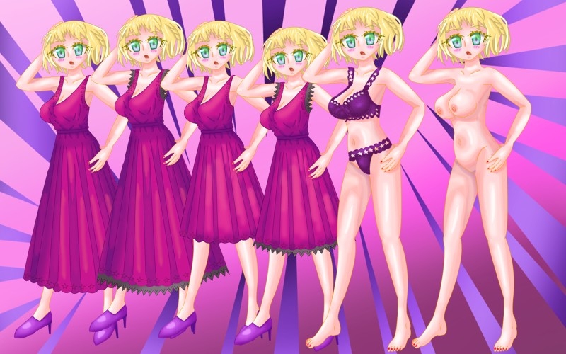 立ち絵素材41表情差分20種全裸衣装差分6つきパーカシュクールの女の子