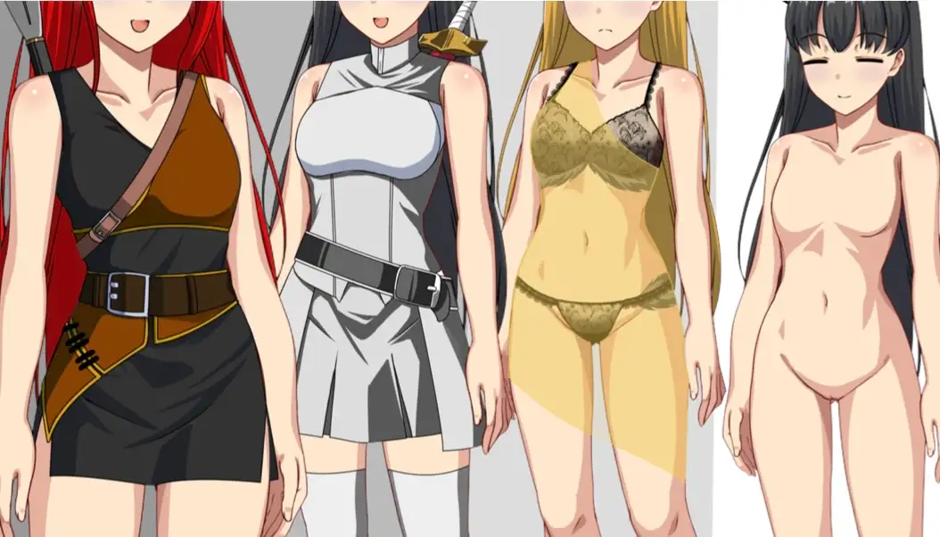 【フリー素材】ギルド系モブ(普通目線目ロングヘアー)【大容量の立ち絵&イラスト】