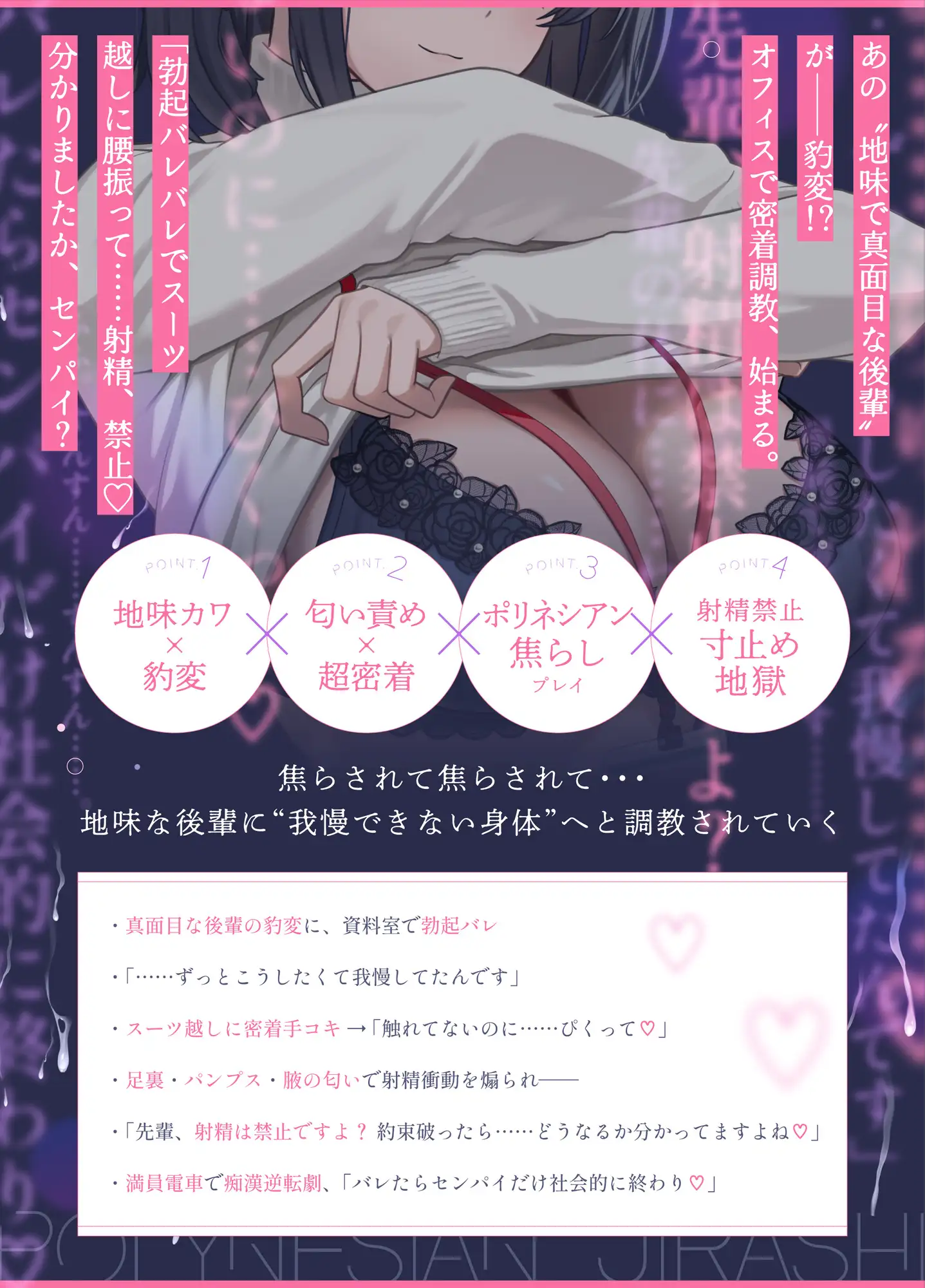 【射精我慢】先輩、まだ射精しちゃダメって言ったでしょ?【おも甘な後輩が仕掛ける支配型スローセックス】【我慢汁ダラダラの勃起ちんぽを我慢させ続ける5日間】